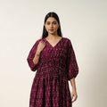 Buy Mercerized Cotton Flared Pochampally Ikat Dress