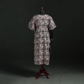 Kalamkari Hand Block Print Natural Dyed Cotton Kaftan (Long) 04