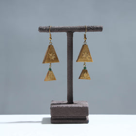  Handcrafted Double Triangle Shaped Bamboo Earrings 