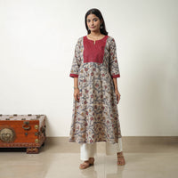 Straight Cotton Kalamkari Kurta 08