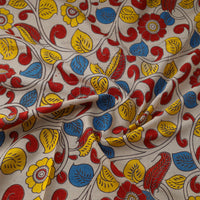 Beige - Printed Cotton Kalamkari Fabric 03