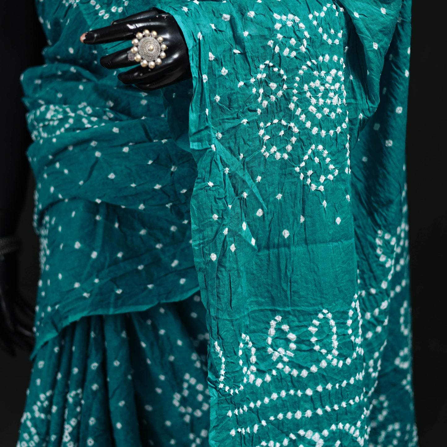 Kutch Bandhani Tie-Dye Cotton Saree 82