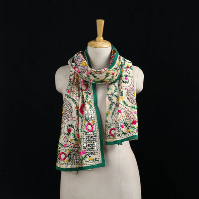 Ranihati Chanderi Silk Hand Embroidered Stole 99