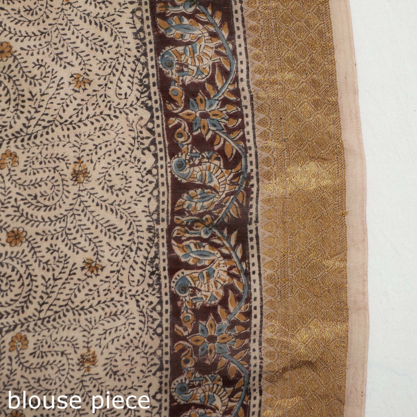 kalamkari block printed saree