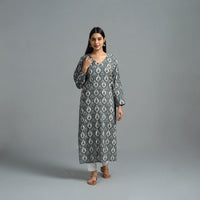 Block Printed Cotton Straight Bagru Kurta 04