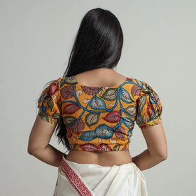Buy Srikalahasti Handpainted Penwork Kalamkari Chanderi Silk Stitched Blouse 06 