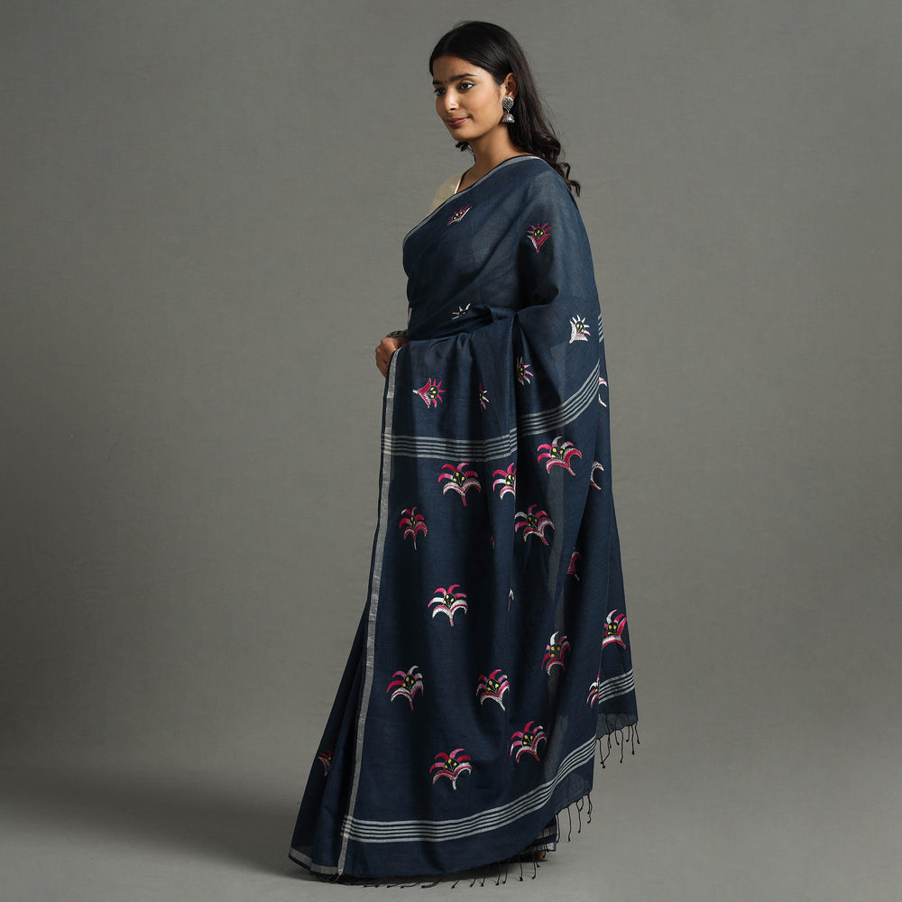 Kantha embroidery Saree