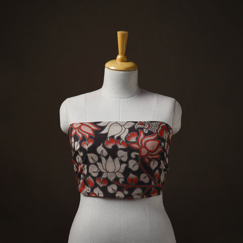 Kalamkari Print Cotton Unstitched Blouse Piece 13