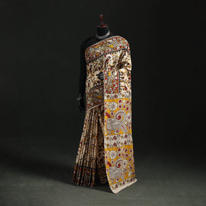 Multicolor - Kalamkari Printed Cotton Saree 33