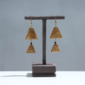 Handcrafted Double Triangle Shaped Bamboo Earrings