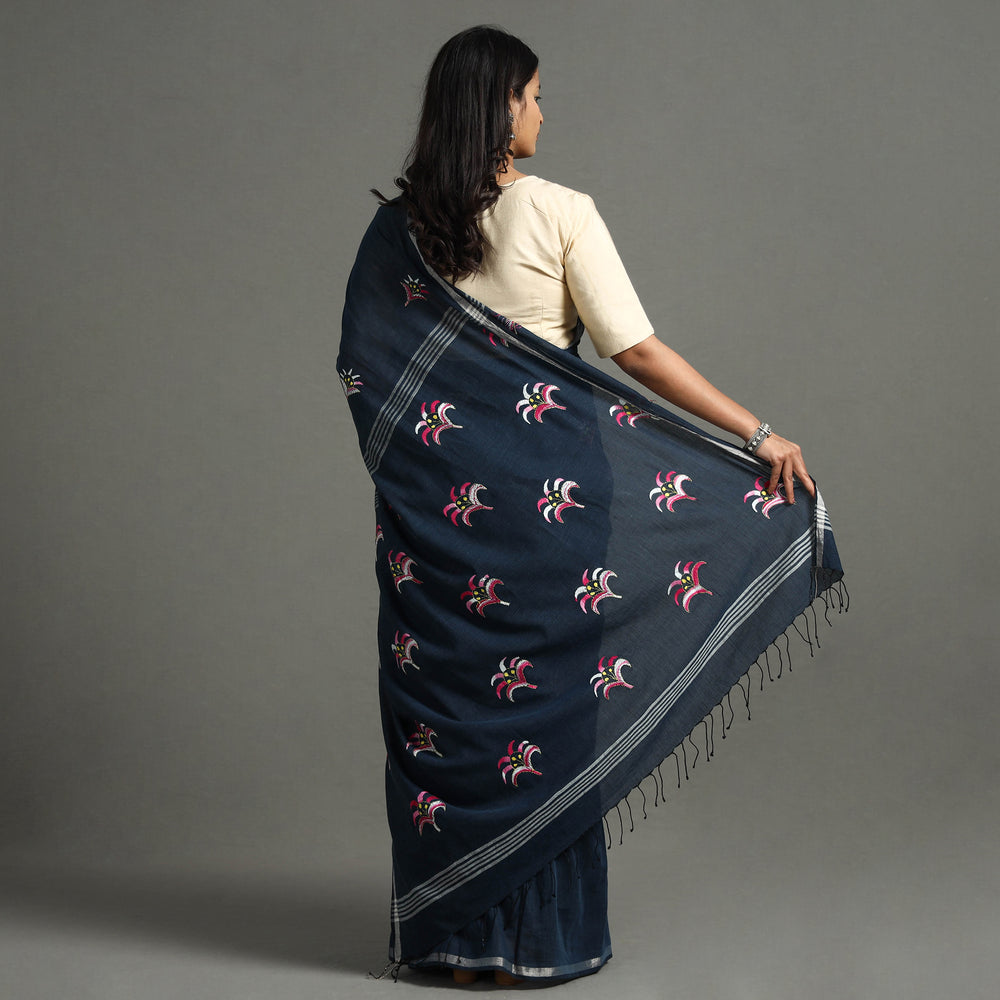 Kantha embroidery Saree