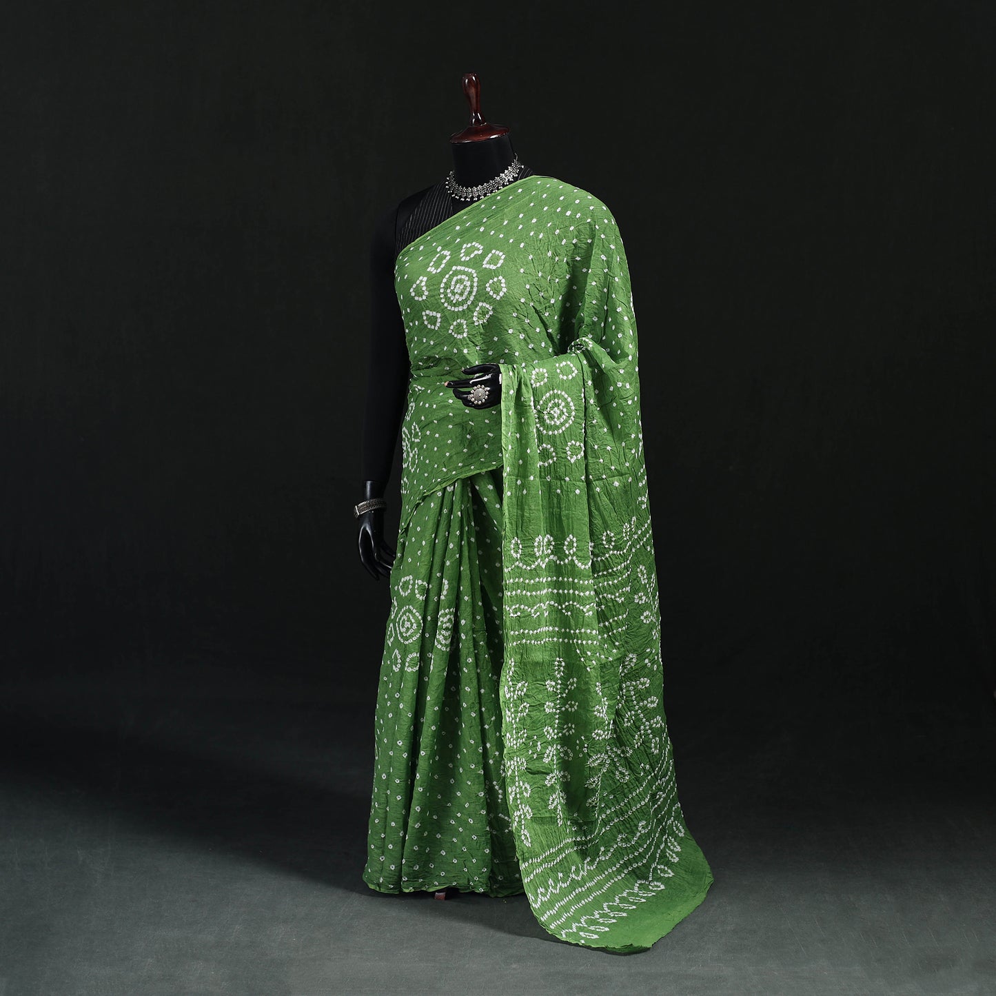 Kutch Bandhani Tie-Dye Cotton Saree 83