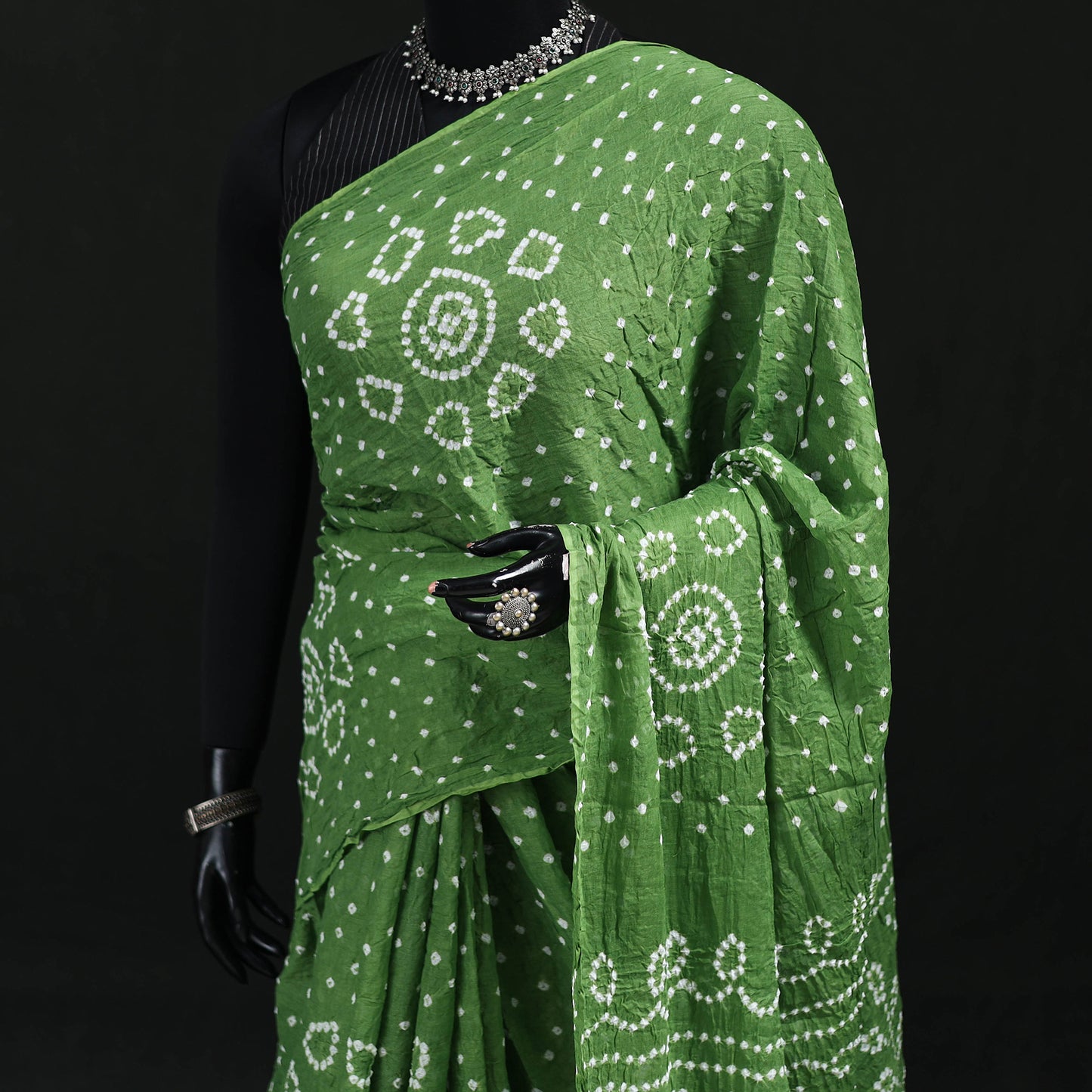 Kutch Bandhani Tie-Dye Cotton Saree 83