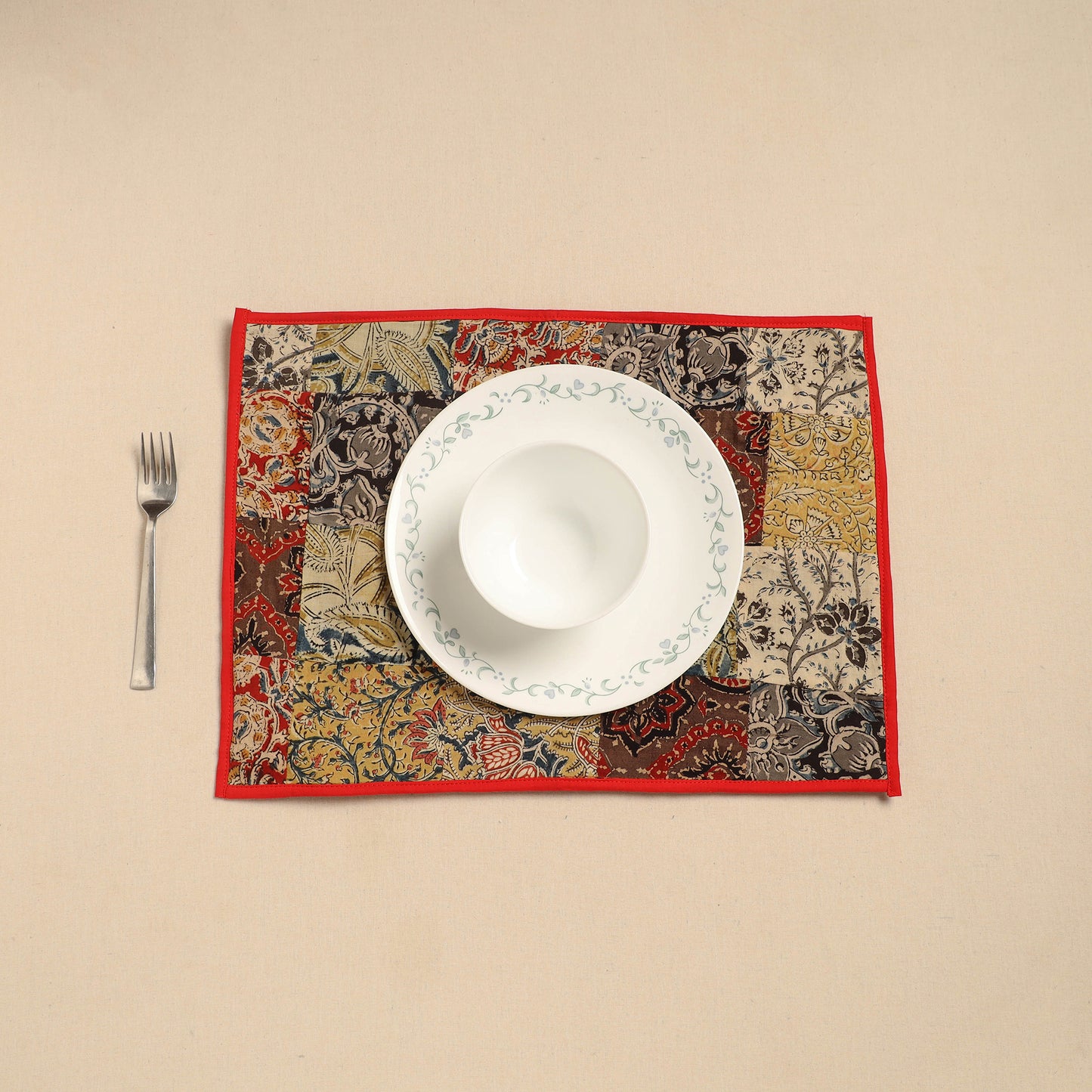 Handcrafted Cotton Patchwork Table Mat 15