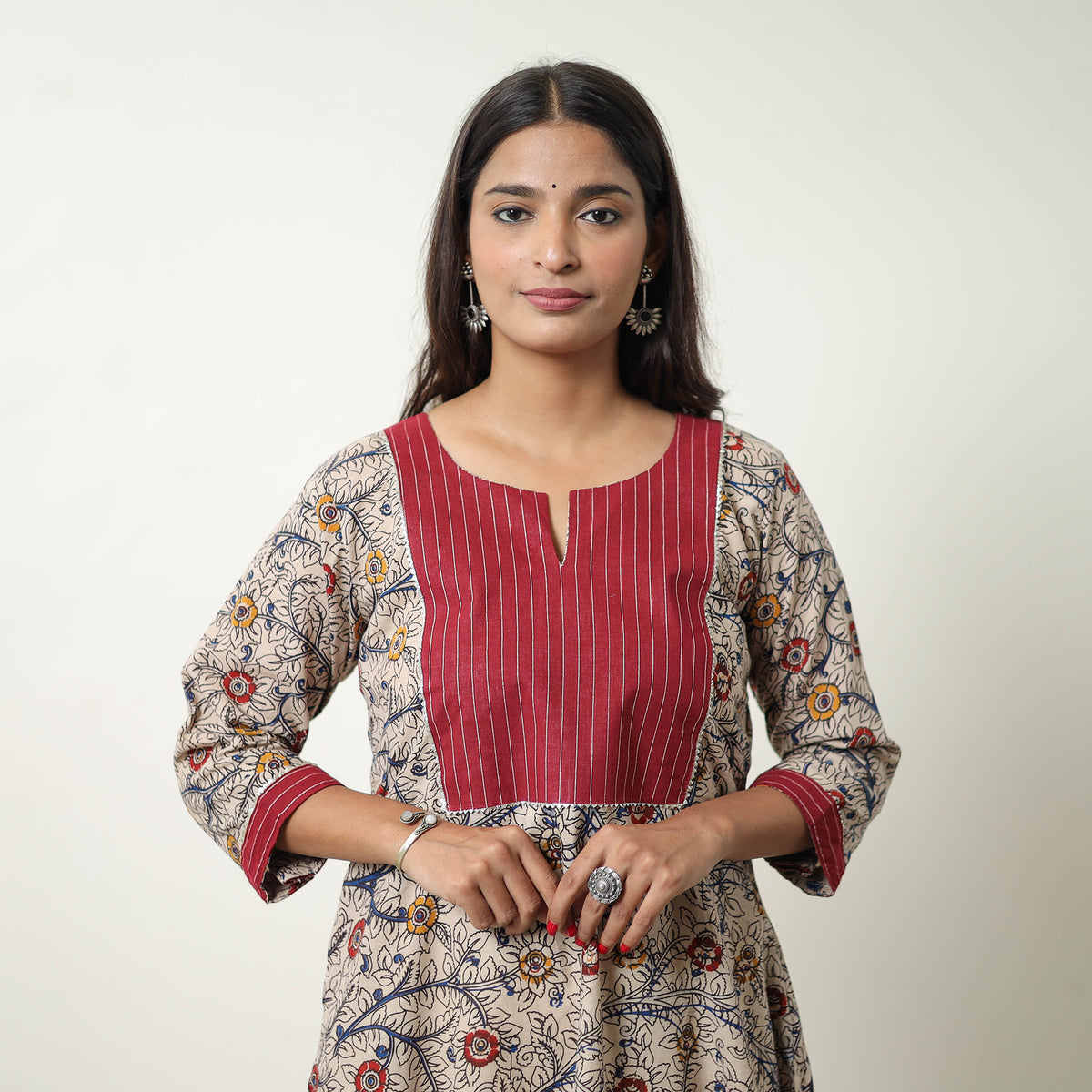 Straight Cotton Kalamkari Kurta 08