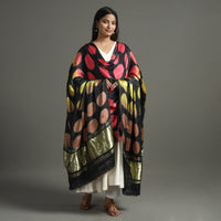 Multicolor - Shibori Clamp Dyed Modal Silk Dupatta with Zari Border 36