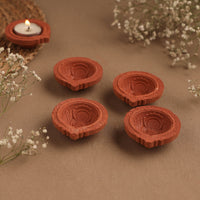 Festive Decor Handmade Terracotta Diyas (Set of 5) 01