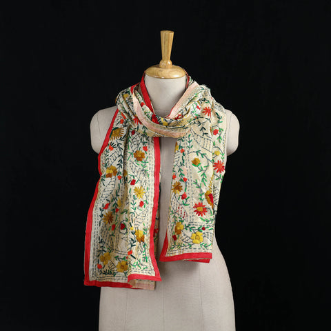 Ranihati Chanderi Silk Hand Embroidered Stole 103
