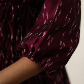 Buy Mercerized Cotton Flared Pochampally Ikat Dress