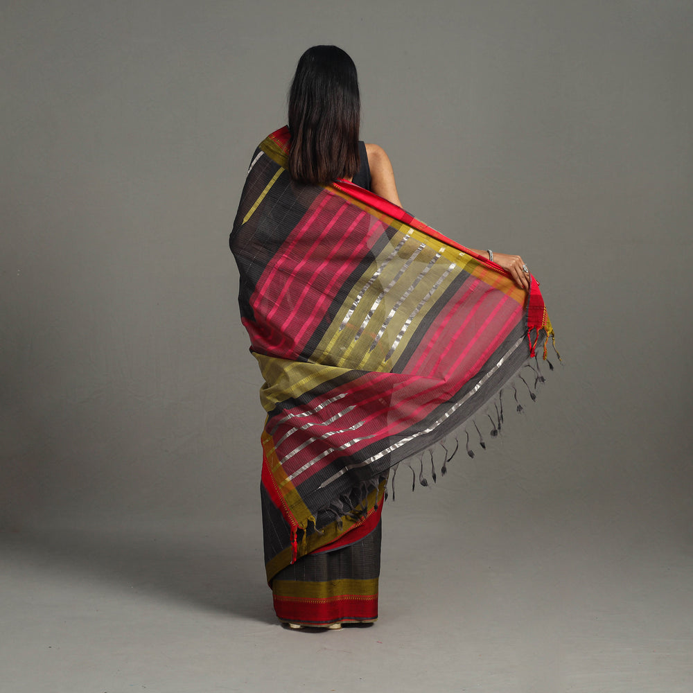 Black - Zari Work Cotton Handloom Saree 30