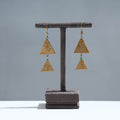 Handcrafted Double Triangle Shaped Bamboo Earrings