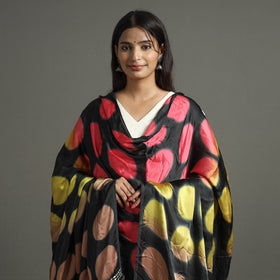 Multicolor - Shibori Clamp Dyed Modal Silk Dupatta with Zari Border 36