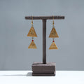  Handcrafted Double Triangle Shaped Bamboo Earrings 