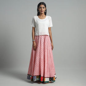 Sanganeri Block Print Cotton Long Skirt