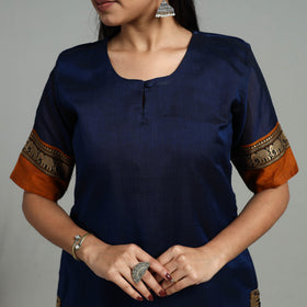 Buy Cotton Blue Dharwad Kurta Set with Palazzo & Dupatta