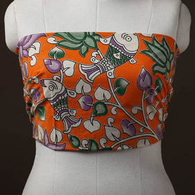 Kalamkari Print Cotton Unstitched Blouse Piece 15