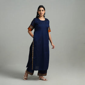 Buy Cotton Blue Dharwad Kurta Set with Palazzo & Dupatta