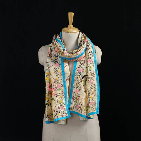 Ranihati Chanderi Silk Hand Embroidered Stole 105