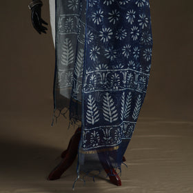 Pipad Hand Block Print Natural Dyed Kota Doria Cotton Dupatta 17