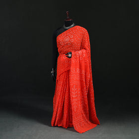 Kutch Bandhani Tie-Dye Cotton Saree 84