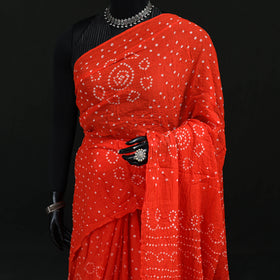 Kutch Bandhani Tie-Dye Cotton Saree 84