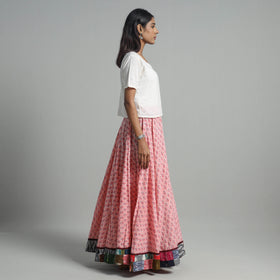 Sanganeri Block Print Cotton Long Skirt