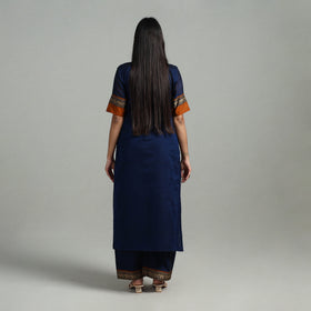 Buy Cotton Blue Dharwad Kurta Set with Palazzo & Dupatta