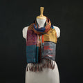 Pure Silk Reversible Patchwork Stole with Tassels 25