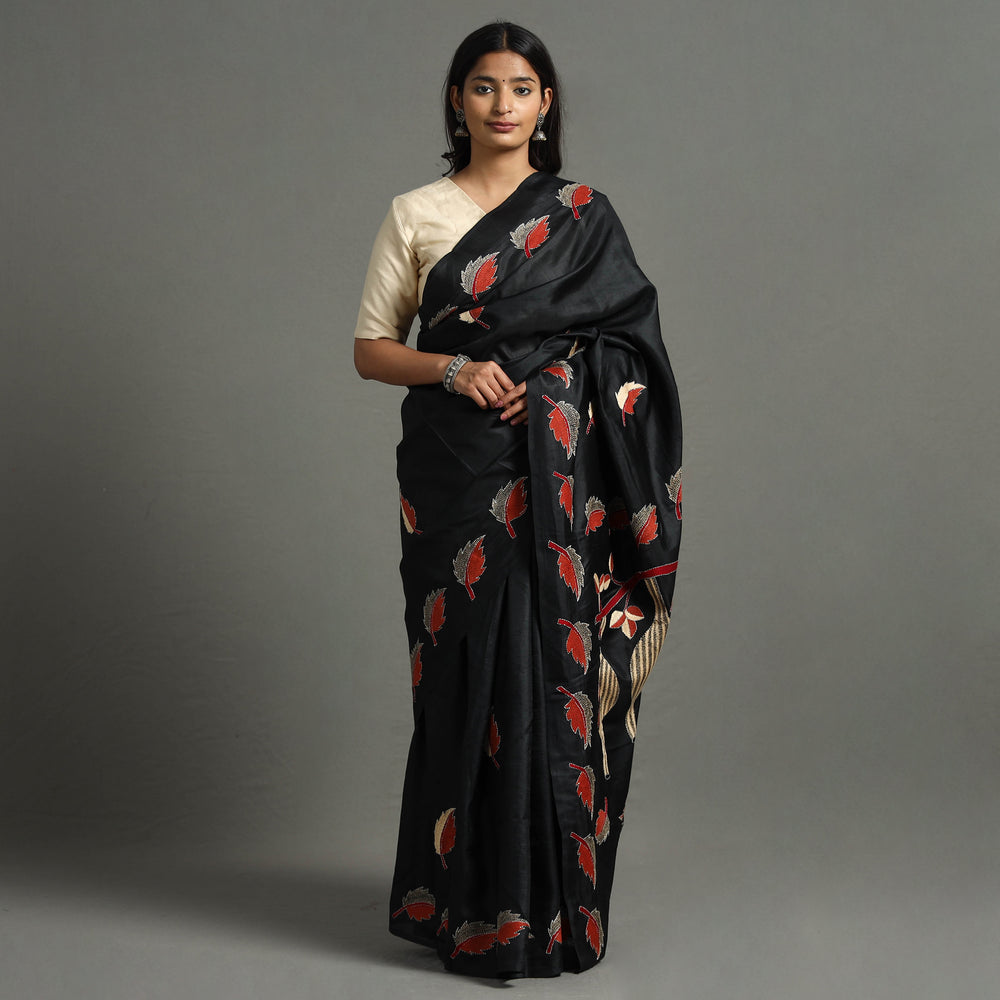 Kantha embroidery Saree