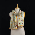 Beige - Ranihati Chanderi Silk Hand Embroidered Stole 106