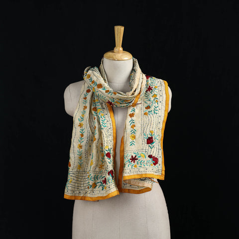 Ranihati Chanderi Silk Hand Embroidered Stole 106