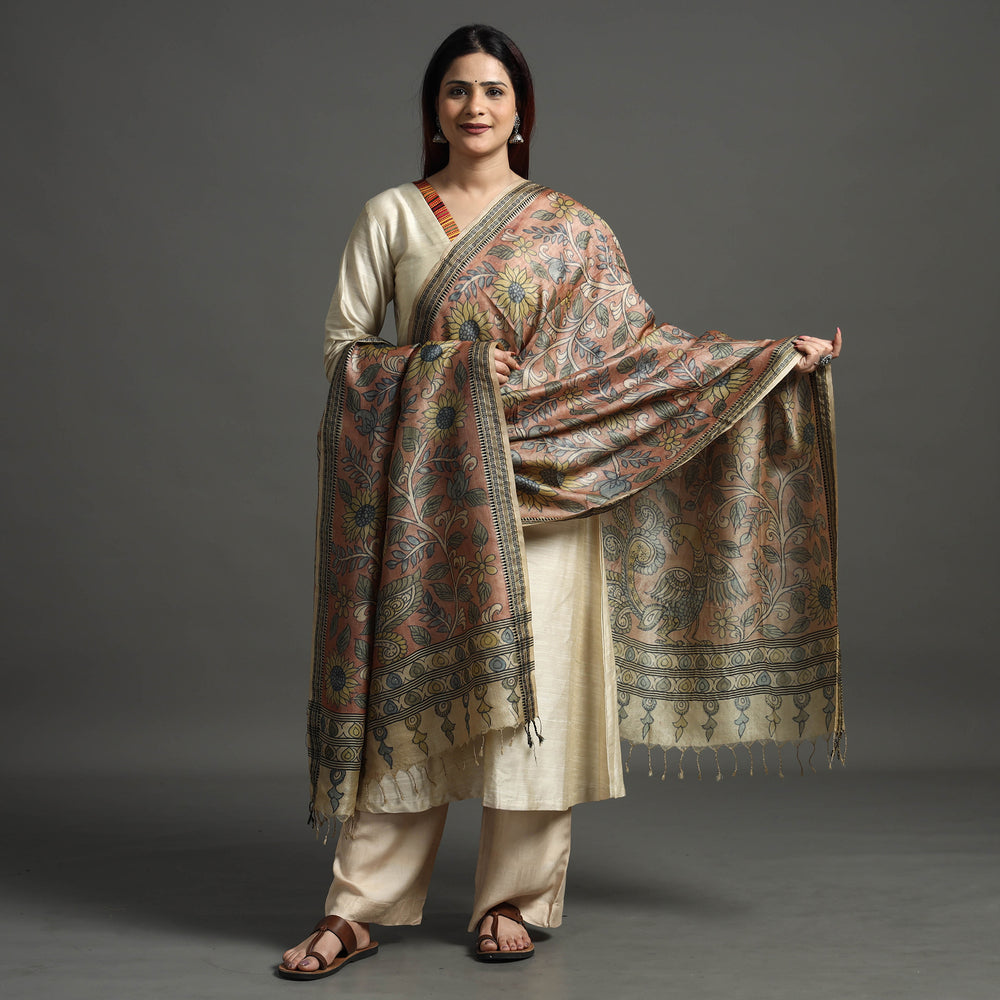 kalamkari silk dupatta