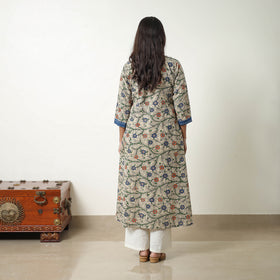 Beige - Straight Cotton Kalamkari Kurta 07
