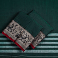 Green - 3pc Mercerized Cotton Dharwad Dress Material 18