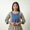 Beige - Straight Cotton Kalamkari Kurta 07