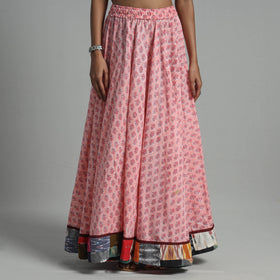 Sanganeri Block Print Cotton Long Skirt
