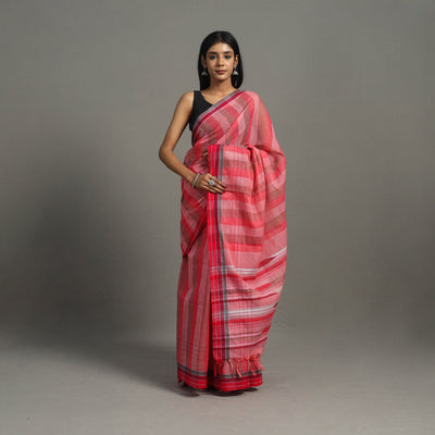 Pink - Narayanpet Cotton Handloom Saree 31