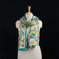 Beige - Ranihati Chanderi Silk Hand Embroidered Stole 108