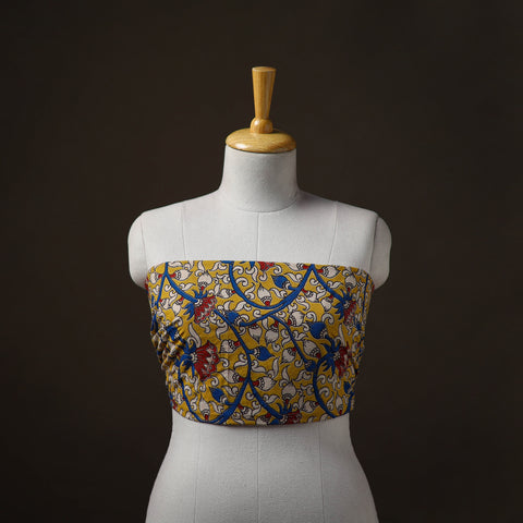 Kalamkari Print Cotton Unstitched Blouse Piece 16