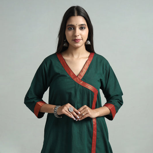 Dark Green - Dharwad Cotton Straight Kurta